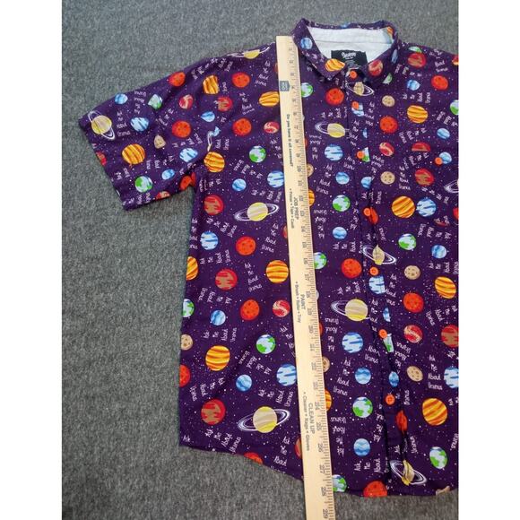 Spencer's Men's Shirt Button-Front Solar System Planets “Ask Me About Uranus" M - Picture 7 of 8
